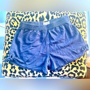 Madewell Navy Women's Athletic Shorts with Side bows Elastic Waistband
